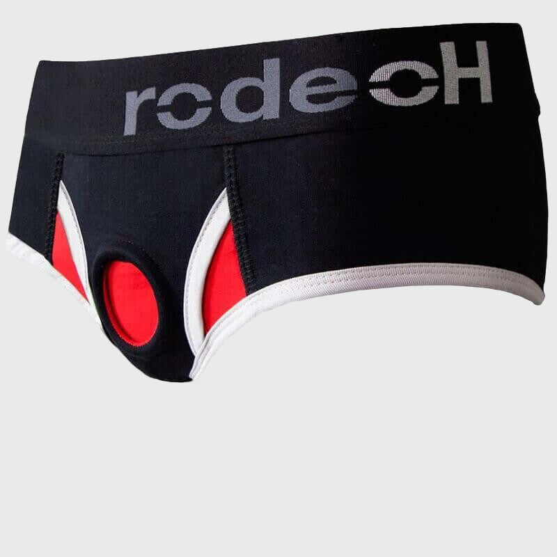 TRUHK Brief with Integrated Harness Black and Red